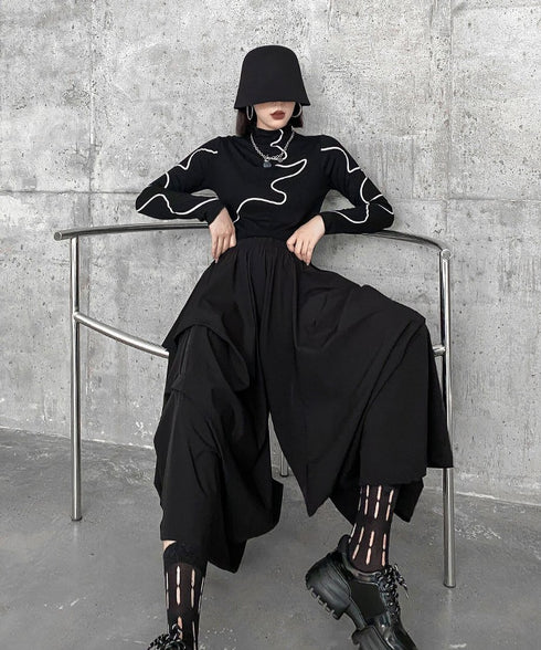 Draped Wide Pants